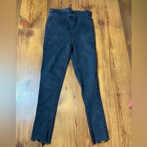 Free People RawHem High Rise Jegging Jeans size 28 Black